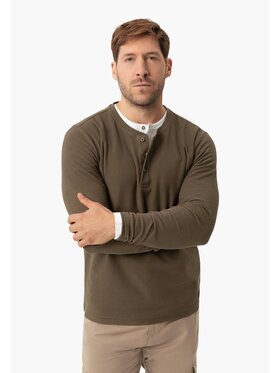 Volcano Volcano Longsleeve L-ONYX Brązowy Regular Fit