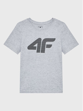 4F 4F T-shirt HJZ22-JTSM002 Siva Regular Fit