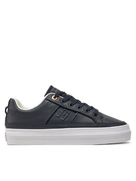 Tommy Hilfiger Tommy Hilfiger Laisvalaikio batai Essential Vulc Sneaker Monogram FW0FW07945 Tamsiai mėlyna