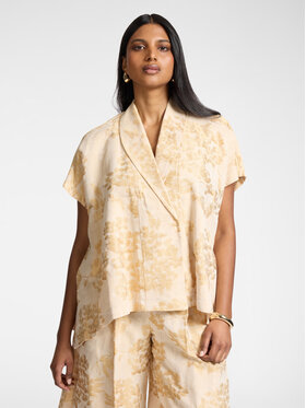 Elena Mirò Elena Mirò Cappotto invernale R060E000123N001 Crema Boxy Fit