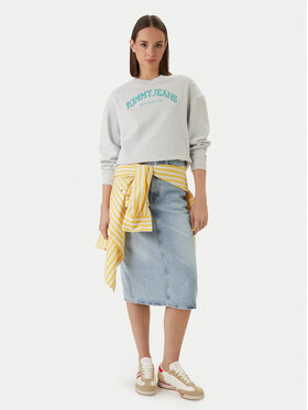 Tommy Jeans Tommy Jeans Džemperis Varsity Crew DW0DW22365 Pilka Regular Fit