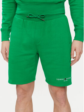 Tommy Hilfiger Tommy Hilfiger Pantaloni scurți sport Logo MW0MW34201 Verde Regular Fit