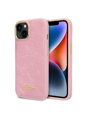 Guess Guess Etui na telefon iPhone 14 Plus Różowy