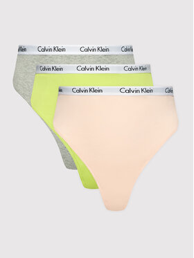 Calvin Klein Underwear Calvin Klein Underwear Komplet 3 par stringów 000QD3800E Kolorowy