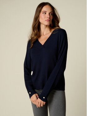 Oltre Oltre Sweter M306J005560N034 Niebieski Regular Fit