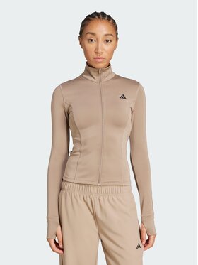 adidas adidas Bluza techniczna 155559 Brązowy Slim Fit