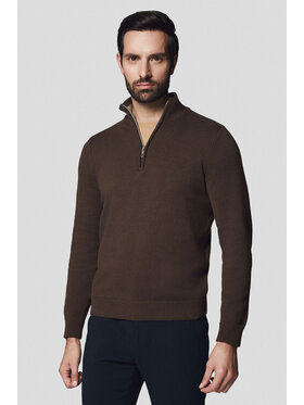 Lancerto Lancerto Sweter Johan SW073224000083 Brązowy Regular Fit