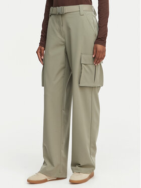 Guess Guess Bavlnené nohavice W6GB01 W1416 Kaki Regular Fit