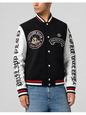 PHILIPP PLEIN PHILIPP PLEIN Kurtka bomber 24533 Czarny Regular Fit