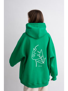 Mirons Mirons Bluza Hoodie Green Zielony Oversize