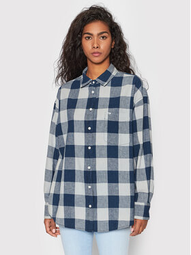 Lee Lee Риза One Pocket L45POVDK Син Relaxed Fit