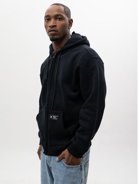 Point X Point X Bluza Na zamek z maską ochroną na zimę 129045 Czarny Regular Fit
