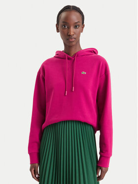 Lacoste Lacoste Суитшърт SF7612 Тъмнорозов Oversize