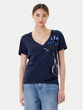 Desigual Desigual T-Shirt Dumas 25WWTK28 Granatowy Regular Fit