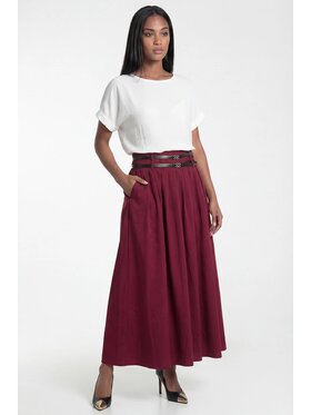 FIGL FIGL Maxi sukňa M1326 Bordová A-Line Fit