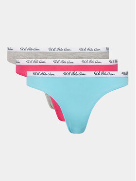 U.S. Polo Assn. U.S. Polo Assn. Set 3 parov brazilskih spodnjih hlačk 66275 Pisana