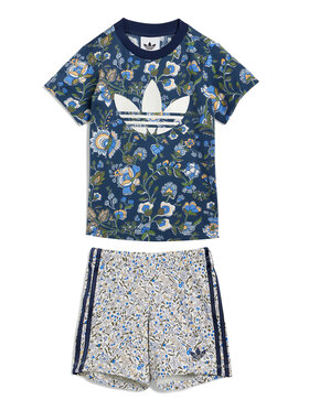 adidas adidas Súprava Tričko a šortky Liberty London JY3017 Tmavomodrá Regular Fit
