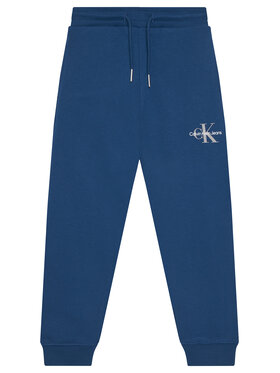 Calvin Klein Jeans Calvin Klein Jeans Spodnie dresowe Monogram Logo IU0IU00285 D Niebieski Regular Fit