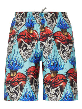 PHILIPP PLEIN PHILIPP PLEIN Szorty 3831 Turkusowy Regular Fit