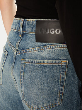 HUGO Jeans Hlače Gilissi 50530319 Modra Straight Fit