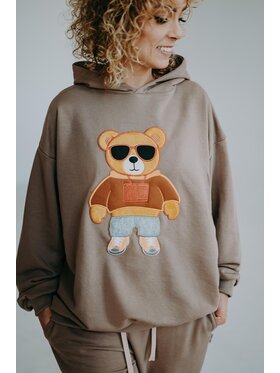 Bejbi Story Bejbi Story Bluza Bluza oversize Barry Teddy Brązowy Oversize