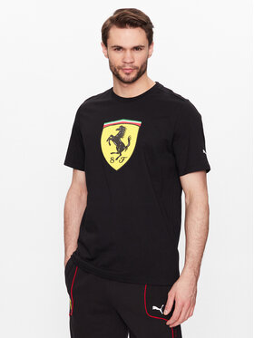 Puma Puma T-Shirt Ferrari Race Big Shield 538175 Czarny Regular Fit