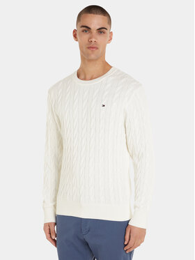 Tommy Hilfiger Tommy Hilfiger Sweter MW0MW33132 Écru Relaxed Fit
