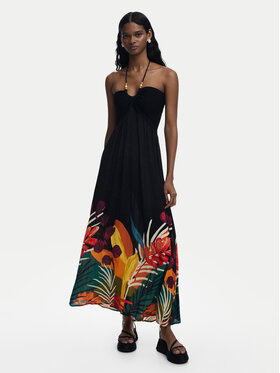 Desigual Desigual Sukienka letnia Belice 25SWMW08 Czarny Regular Fit