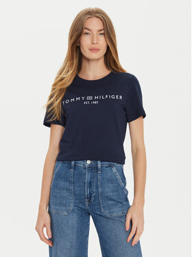 Tommy Hilfiger Tommy Hilfiger T-Shirt WW0WW40276 Granatowy Regular Fit