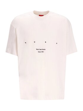 HUGO HUGO T-Shirt 50538958-102 Beżowy Regular Fit