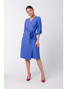 Stylove Stylove Koktejlové šaty S340 Modrá Regular Fit