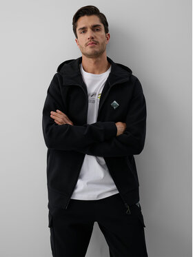 4F 4F Bluza OVERLAND Czarny Regular Fit