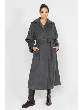 Deni Cler Milano Deni Cler Milano Płaszcz W-DC-8075-D5-L7-88-1 Szary Regular Fit