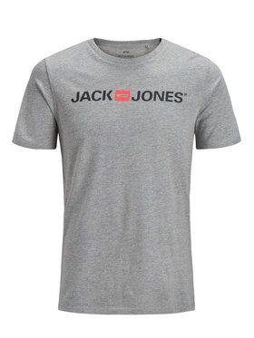 Jack & Jones Jack & Jones Póló Corp Logo 12137126 Szürke Slim Fit