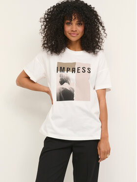 Kaffe Kaffe T-Shirt Natasja 10507082 Biały Boxy Fit