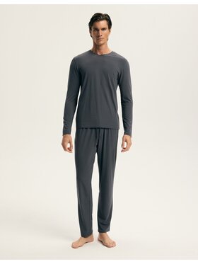 Esotiq Esotiq Piżama 44400 Szary Regular Fit