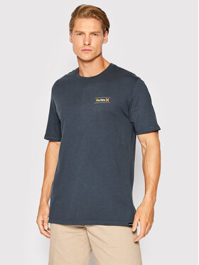 Hurley Hurley T-Shirt Oao Slashed MTS0030070 Granatowy Regular Fit