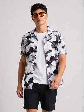 MyStars MyStars Koszula Na lato wakacje urlop 132128 Biały Relaxed Fit