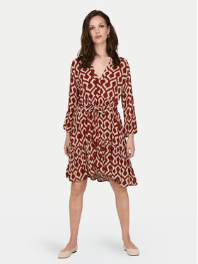 ONLY ONLY Kleid für den Alltag Clemmentine 15320417 Dunkelrot Regular Fit