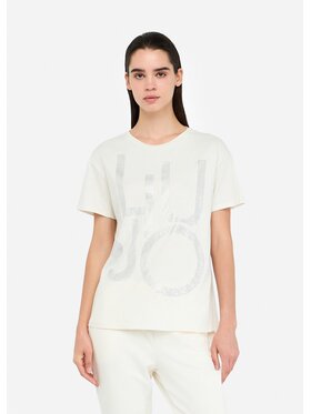 Liu Jo Liu Jo T-Shirt TF5184JS923M9811 Biały Regular Fit