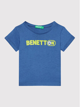 United Colors Of Benetton United Colors Of Benetton Marškinėliai 3I1XG102N Mėlyna Regular Fit