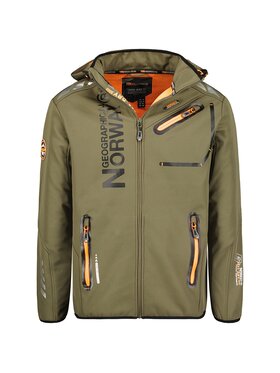 Geographical Norway Geographical Norway Kurtka softshell WY1996H/GN-Kaki / Orange Zielony Regular Fit