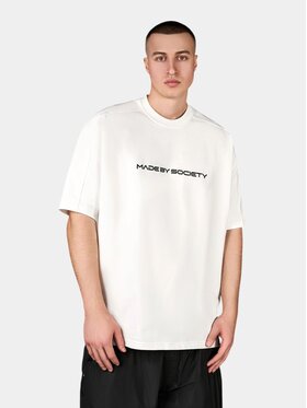 MADE BY SOCIETY MADE BY SOCIETY T-Shirt Tricou Rusty Nomad - T16859 Biały Basic Fit
