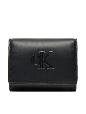 Calvin Klein Calvin Klein Mały Portfel Damski Bold Ck Medium Bifold LV04F1047G Czarny