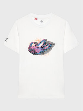 adidas adidas T-Shirt Graphic Tee HL6870 Biały Regular Fit