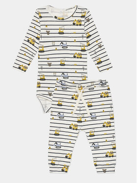 NAME IT NAME IT Set body i hlače Bisson 13230692 Bijela Regular Fit