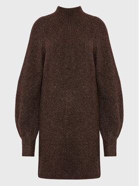 NA-KD NA-KD Úpletové šaty 1100-006190-1408-003 Hnedá Oversize