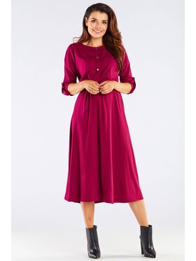 Awama Awama Vestito estivo A452 Bordeaux Basic Fit