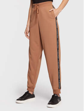 Calvin Klein Performance Calvin Klein Performance Teplákové kalhoty 00GWF2P601 Hnědá Regular Fit