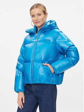 Tommy Hilfiger Tommy Hilfiger Pehelykabát New York Gloss WW0WW40836 Kék Relaxed Fit